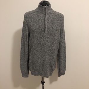 IZOD Gray 1/4 Zip Sweater Large